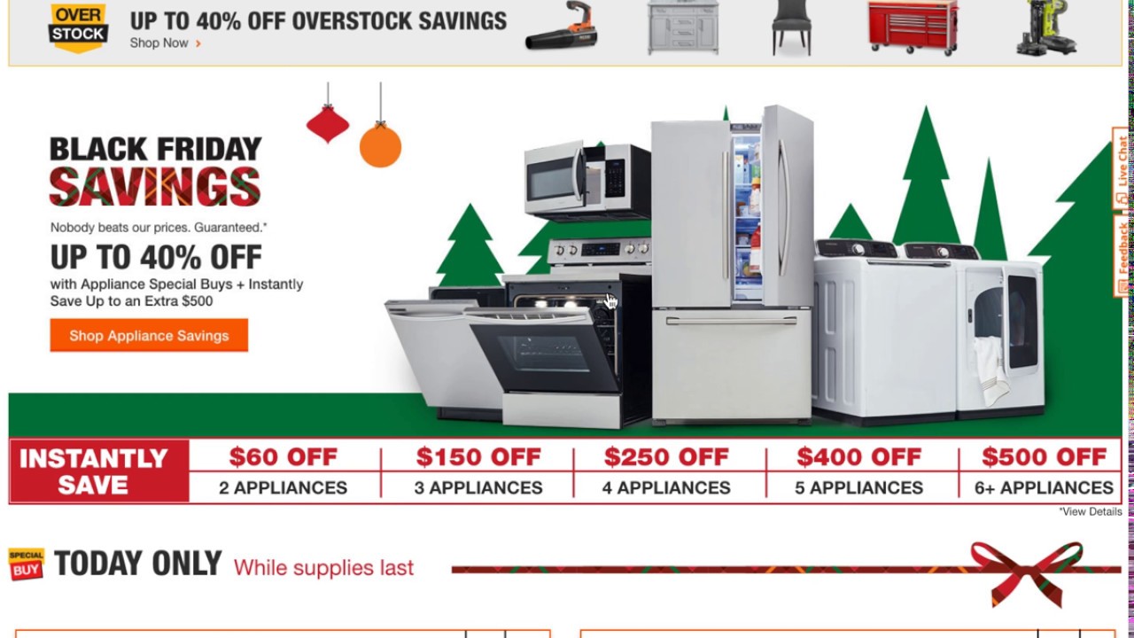 Home Depot Black Friday 2018 Ad - Appliance Sale Now Live! - YouTube