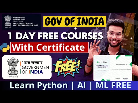 Indian Government offers Free AI and Machine Learning & Python Training | Get Certificate In 1 Day