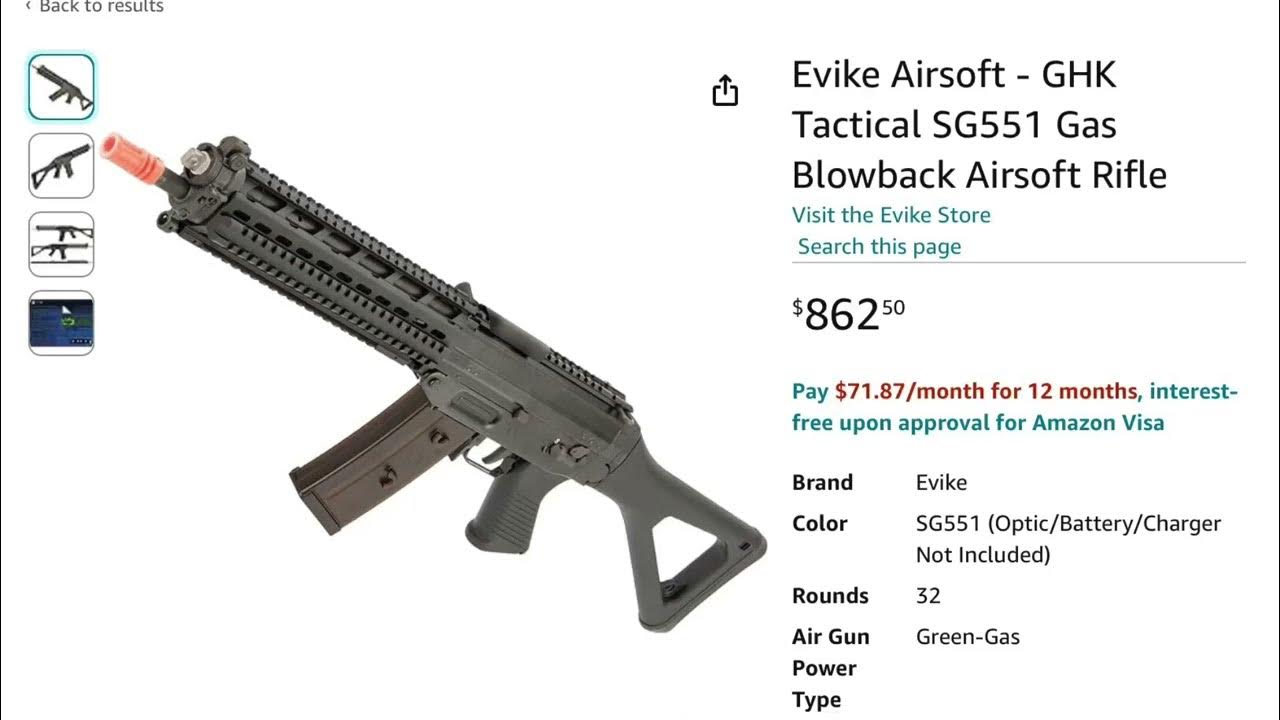 5 most expensive airsoft guns off amazon in 34 seconds YouTube