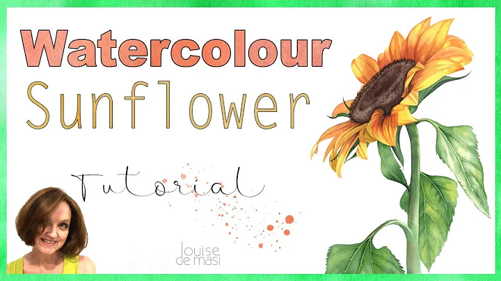 How to paint a Sunflower in Watercolor // Watercol...