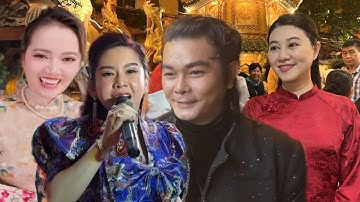 NS Quế Trân đi siêu xe, Bình Tinh, Linh Tý Bích Trâm, Hồng Loan đến show ở Tịnh Xá Lộc Uyển