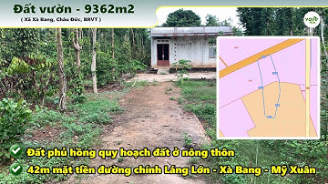 B182 - (20.598 TỶ) BÁN ĐẤT MẶT TIỀN ĐƯỜNG CHÍNH LÁNG LỚN - XÀ BANG, TẠI XÀ BANG, CHÂU ĐỨC, BRVT