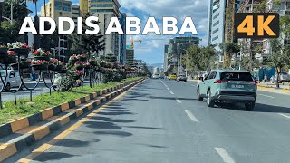 Driving Downtown - Addis Ababa City 4K- ETHIOPIA (NOV 28/21)