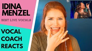 IDINA MENZEL I Best live vocals -  Vocal coach reacts!