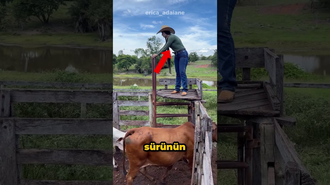 Büyükbaş Hayvanları Ayıran Usta Kovboy Kız 🤠