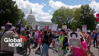 Roe v. Wade overturned: Abortion rights campaigners protest on  anniversary of historic decision