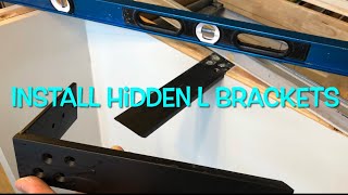 How to install hidden under the counter L brackets