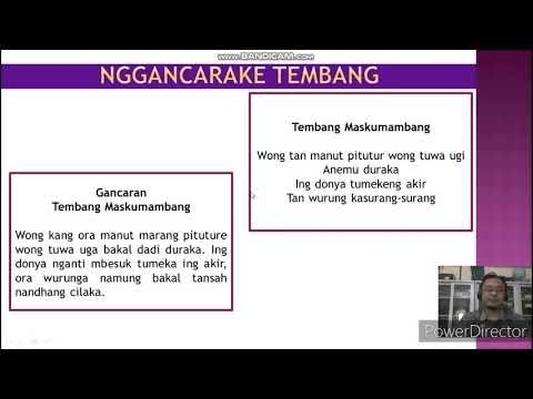 Watak lan Nggancarake Tembang Macapat