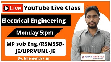 #9 Live Class Saturday 4pm - Electrical Engineering | Objective Practice Set | MP Sub Eng./RSMSSB-JE
