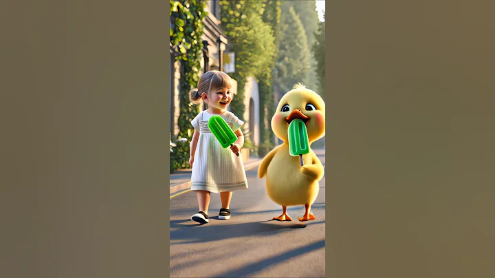 A Heartwarming Story of a Popsicle: Little Duck and the Crying Girl.#cure #cutepets #duck #cartoon thumbnail