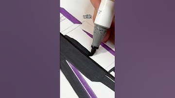 Drawing an ENDERMAN in 2 different art styles?💜🙈 #minecraft #art #drawing #shorts