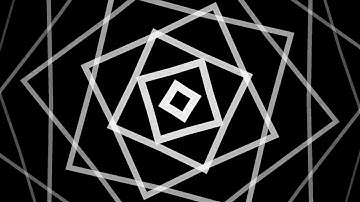 Geometric Rotating Squares - Black Background VJ Effect Loop | Free Download