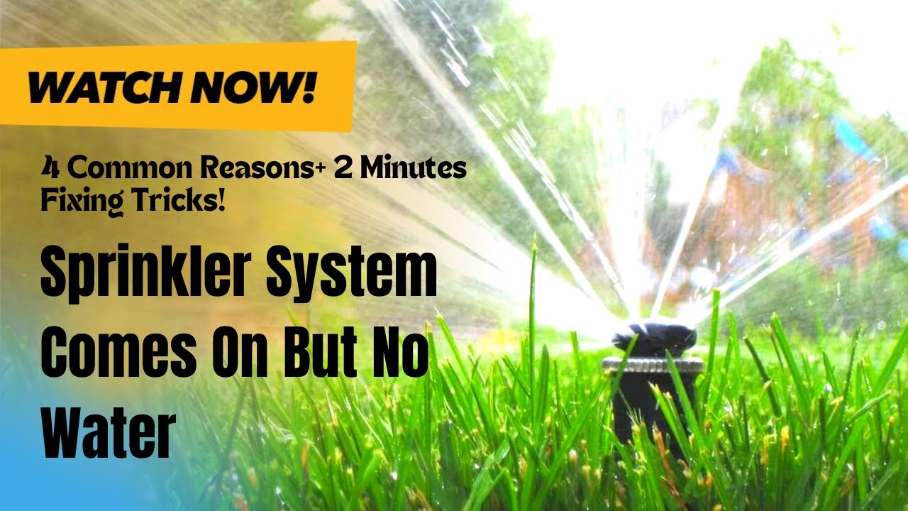 [Solved] Sprinkler System Comes On But No Water Just A 60 Secs