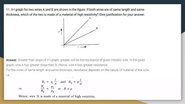 Resistivity of different materials of same thickness ,same length in V-I graph ,  Ohms Law Example.