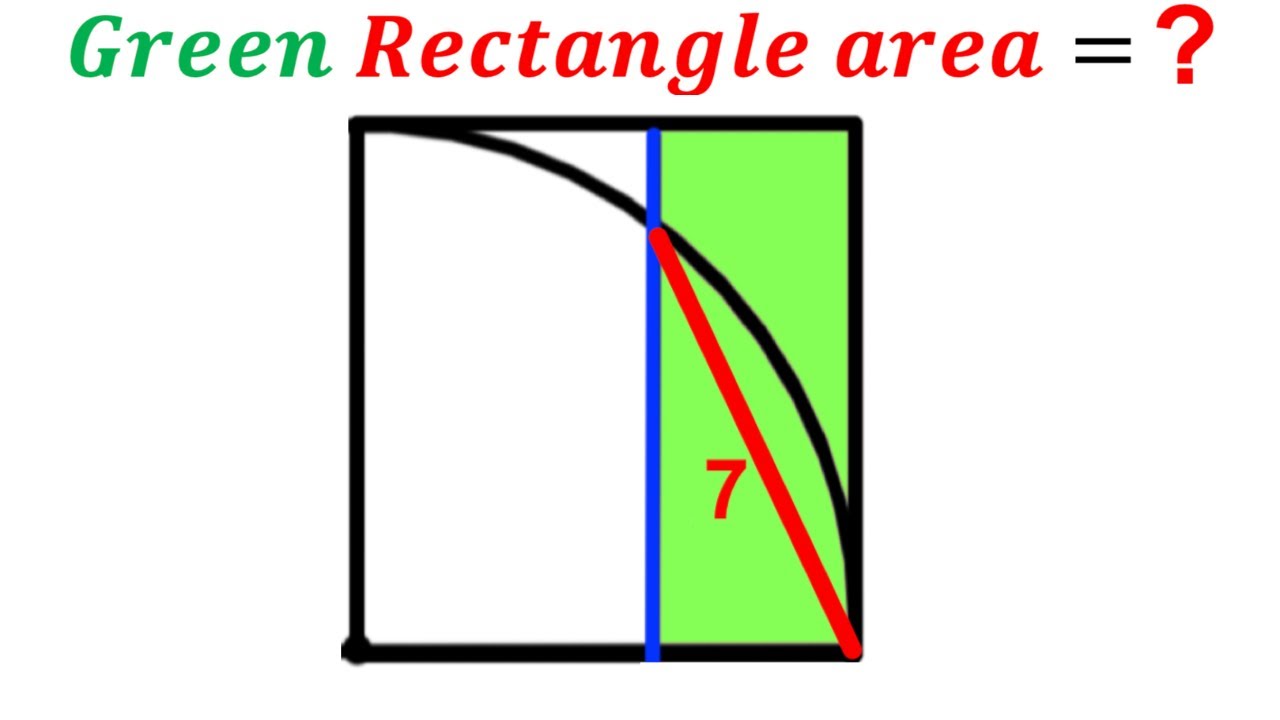 Can you find area of the Green Rectangle? | (Square) | #math #maths | # ...
