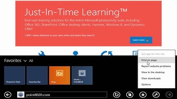 How to Use the Modern UI Style Internet Explorer