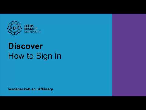 Discover: How to Sign In