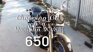 How to change engine oil on a Yamaha XVS 650
