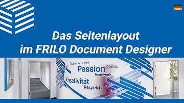 FRILO Document Designer | Seitenlayout erstellen