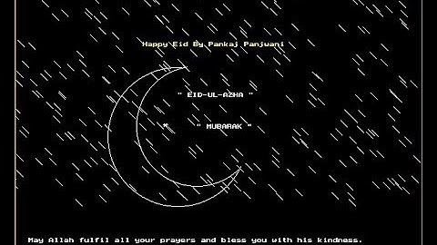 Happy Eid Program in C Graphics | By Pankaj Panjwani