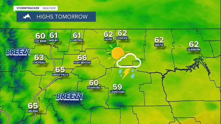 Scattered showers/storms and warmer temperatures on Friday