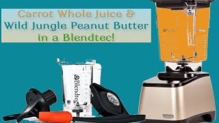 Whitney shares her excitement over a gift: blendtec total blender
designer series! she makes carrot smoothie (aka whole juice) and wild
jungle peanut but...