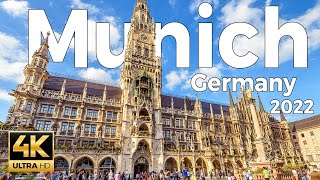 Munich München 2022 Germany Walking Tour 4K Ultra Hd 60 Fps - With Captions