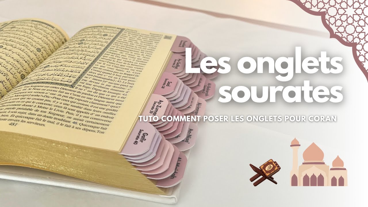 Pack De 114 Onglets Adhésifs Pour Coran - Marque-pages Pratiques Et élégants