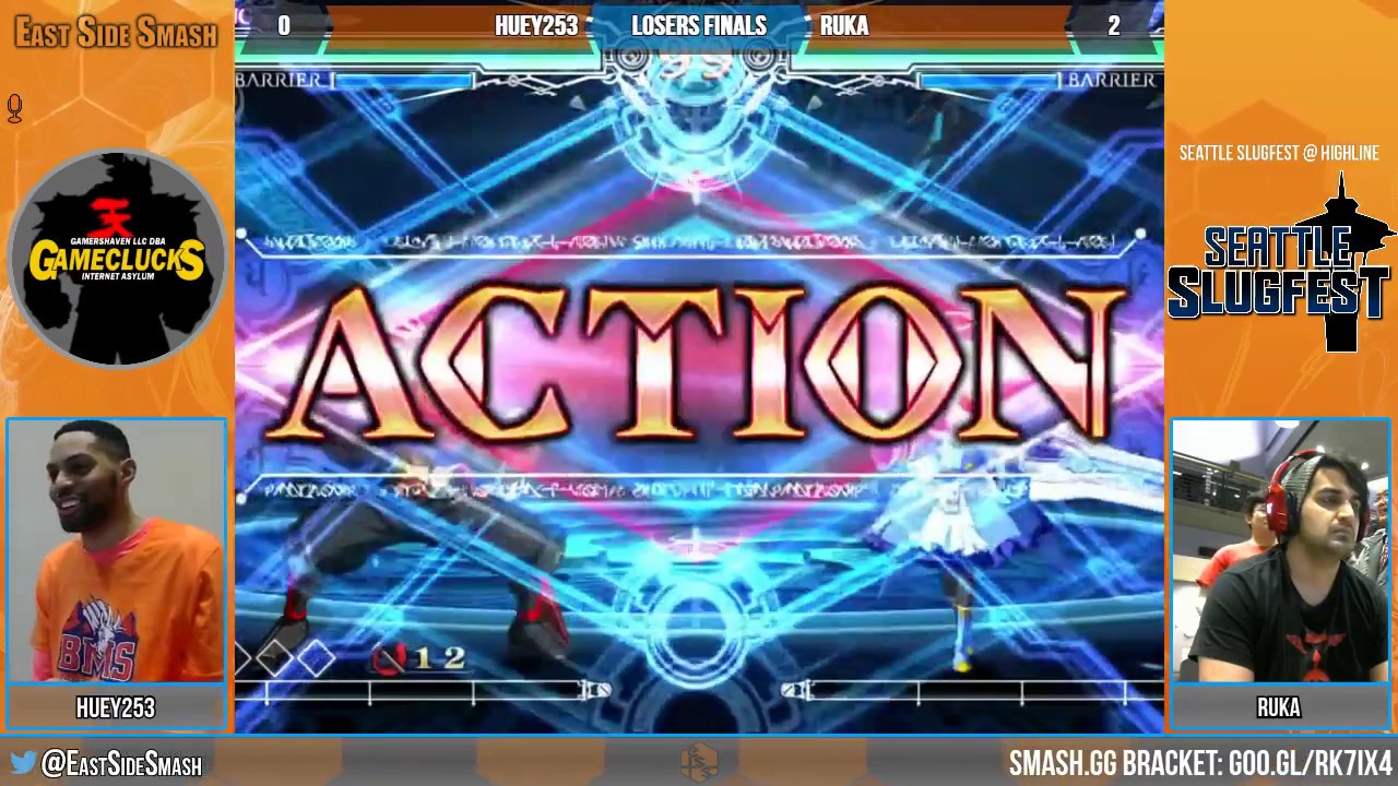 BlazBlue: Central Fiction @ Seattle Slugfest - Huey253 (Bang) VS Ruka (Es) Losers Finals