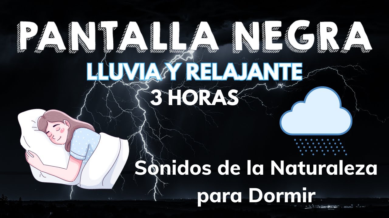 Relajante y Dormir en menos de 3 minutos con sonido de lluvia intensa y ...