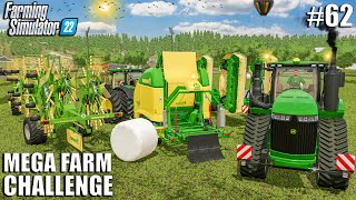 Baling 150CM SILAGE BALES with KRONE ULTIMA | MEGA FARM Ep.62 | Farming Simulator 22