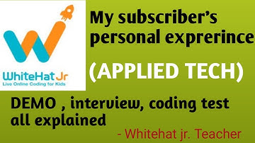 whitehat jr. Applied tech | selection process on whitehat jr| demo 1,coding test,demo3 | Rehiring