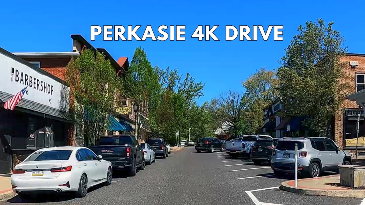Perkasie Pennsylvania Scenic Spring Drive Bucks County 4K Driving
