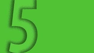 Comic Countdown Number 5 | Green Screen Animation | Free Stock Footage #greenscreen #text #shorts