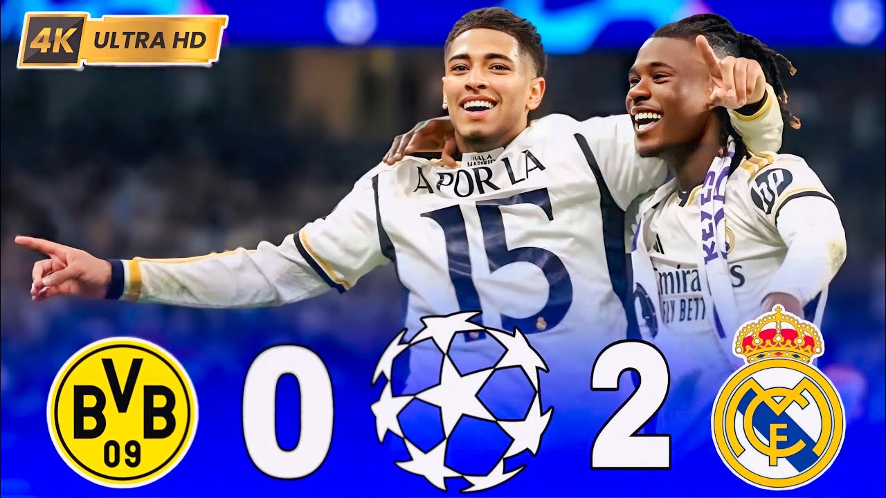 الملكي يفعلها من جديد! 👑🔥 ملخص نهائي دوري الأبطال 2024 بين ريال مدريد ودورتموند ⚽🏆 | 4K 🎥