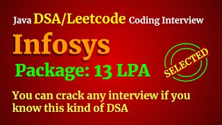 Infosys Java DSA LeetCode Interview Questions Answers