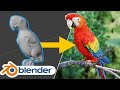 Parrot Feather Tutorial - How I Created The Feathers For My Artwork | Blender 2.91