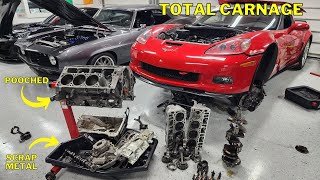 LS7 CARNAGE: What Happened to this COMPLETELY DESTROYED Z06 Engine?!!!