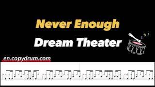 Dream Theater-Never Enough | Drum Sheet Music