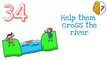 Brain Out Level 34- Help them cross the river Walkthrough solution