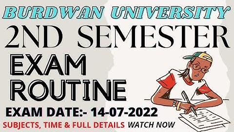 Burdwan University 2nd Semester Exam Routine 2022