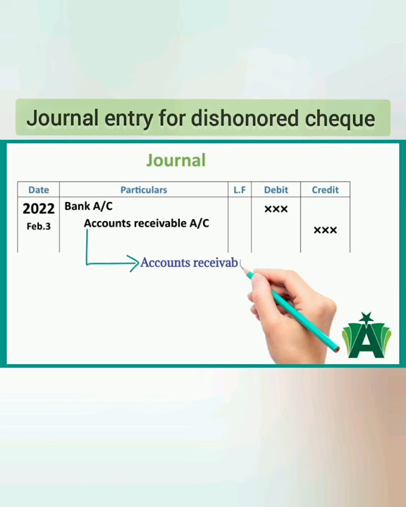 Journal entry for dishonored chequeyoutubeshorts ytshorts viral