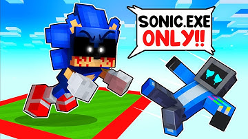 Locked on ONE CHUNK with SONIC.EXE in Minecraft!