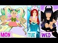 I Changed My Style EVERY DAY For A Week Challenge In Royale High... Royale High Outfit Challenge