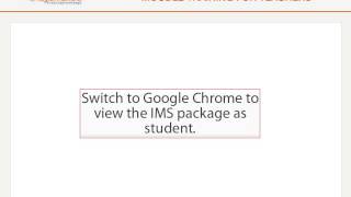 Moodle - Adding IMS content package