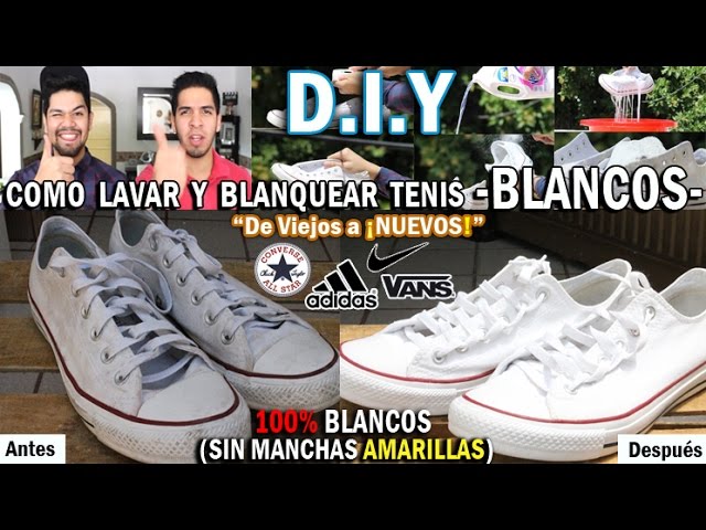DIY: LAVAR Y BLANQUEAR TUS TENIS BLANCOS | FÁCIL Y RÁPIDO - YouTube