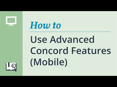 How to Use Advanced Concord Features (Mobile)