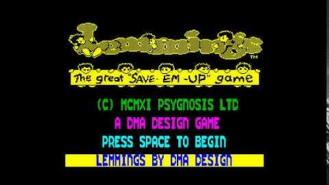 "Lemmings" in-game music, ZX Spectrum 128k