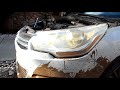 Citroen C4 B7 2011 front headlight remove