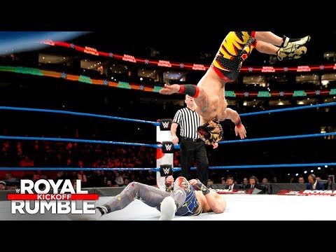 Kalisto, Gran Metalik & Lince Dorado deliver a triple moonsault: Royal Rumble 2018 Kickoff Match